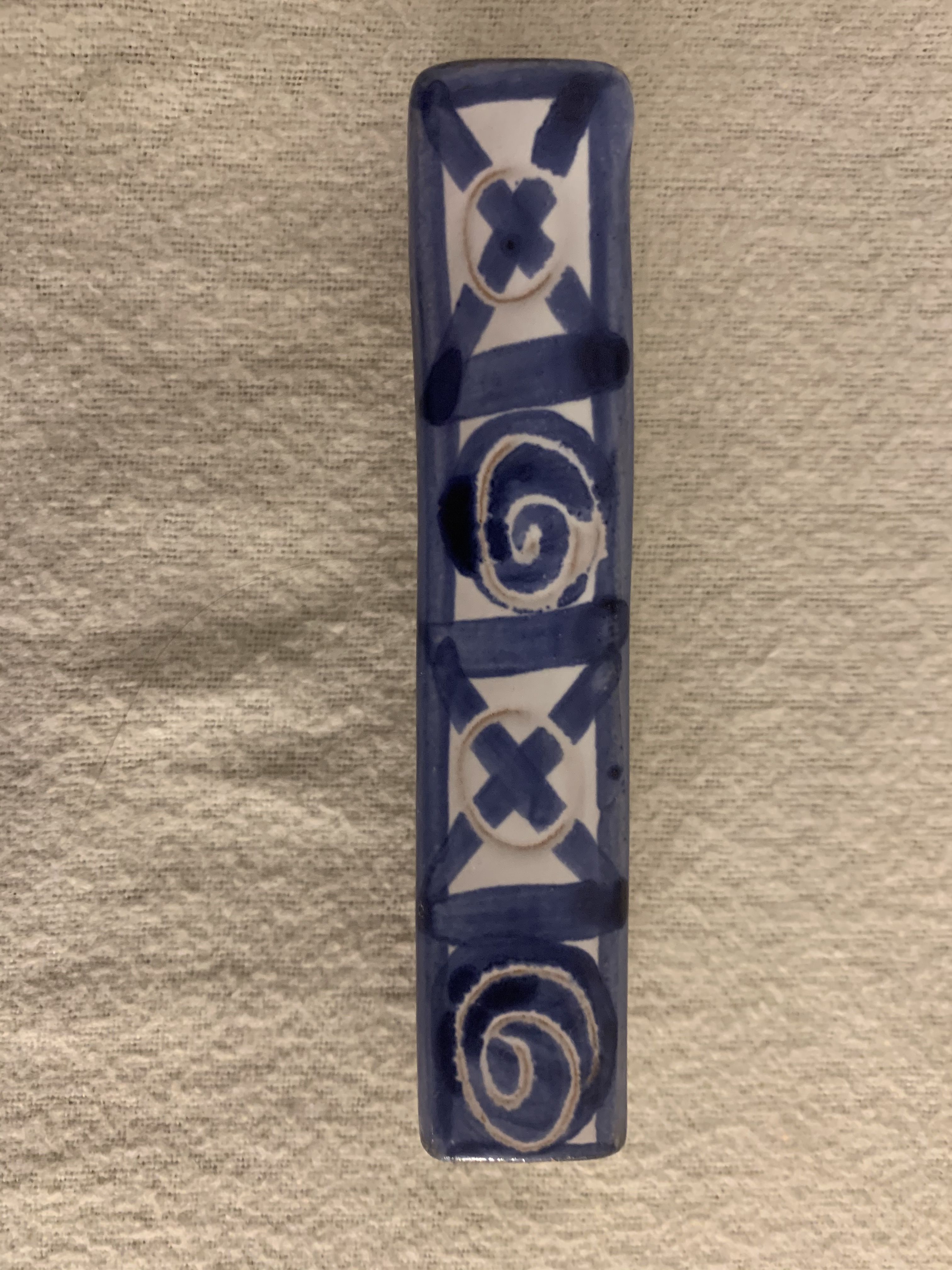 6 wears blue ceramic knives Robert Picault 1960 Vallauris