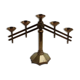 Chandelier en métal doré