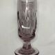 Vase verre en cristal taillé mauve vers 1900