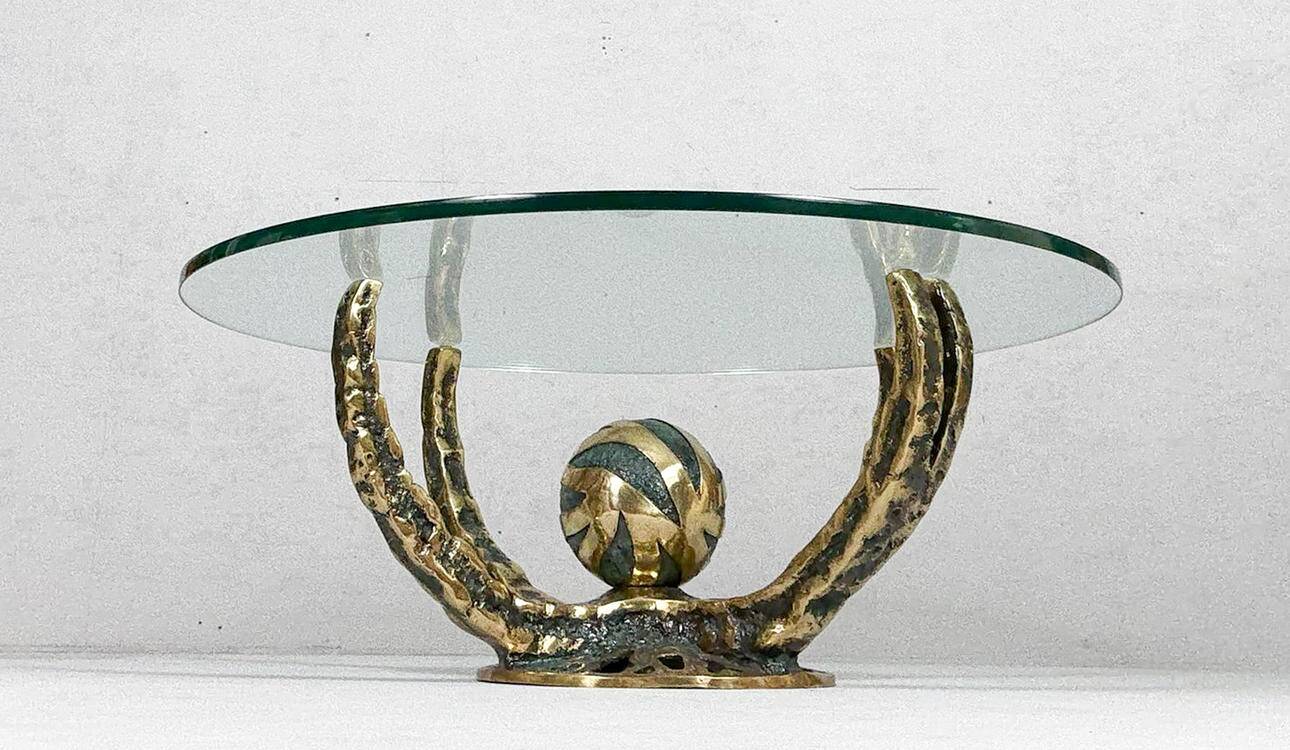 Henri Fernandez. Coffee table by Henri Fernandez, model: 'Octo', France, 1970s.