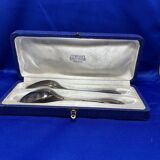 silver metal spoon and fork box