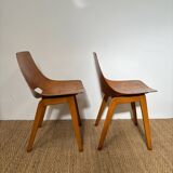 Pair of Pierre Guarriche chairs for Steiner 1950