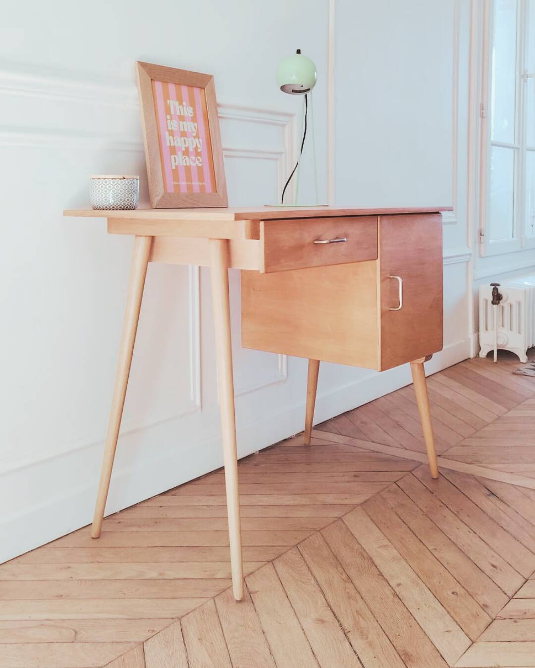 Renovated vintage Baumann desk, 1950s
