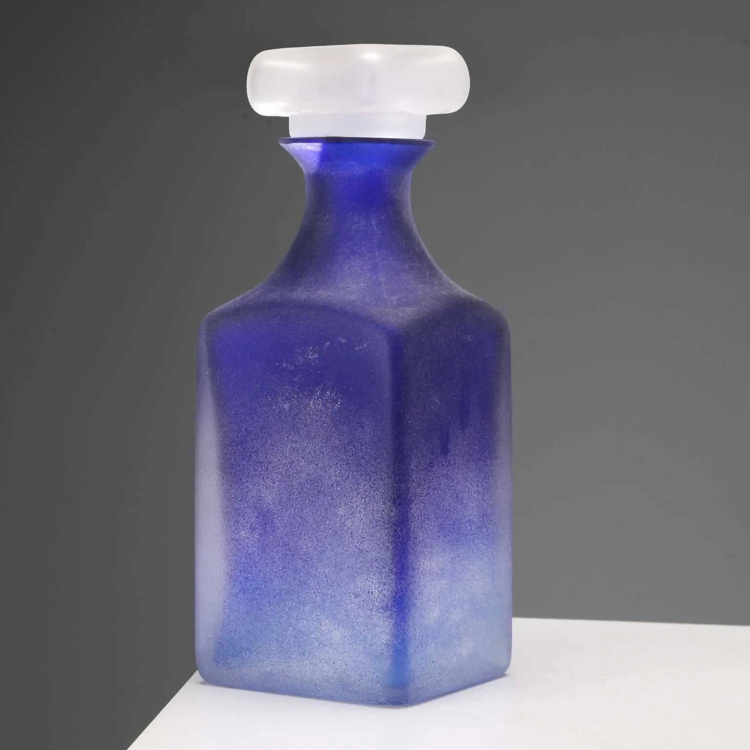 Bouteille vintage en verre, signature Gino Cenadese, Italie, années 1960