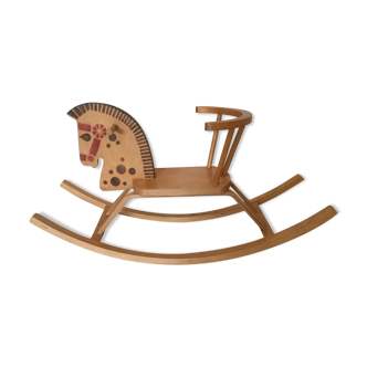 Vintage wooden rocking horse