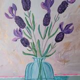 Tableau représentant un bouquet de fleurs de lavande