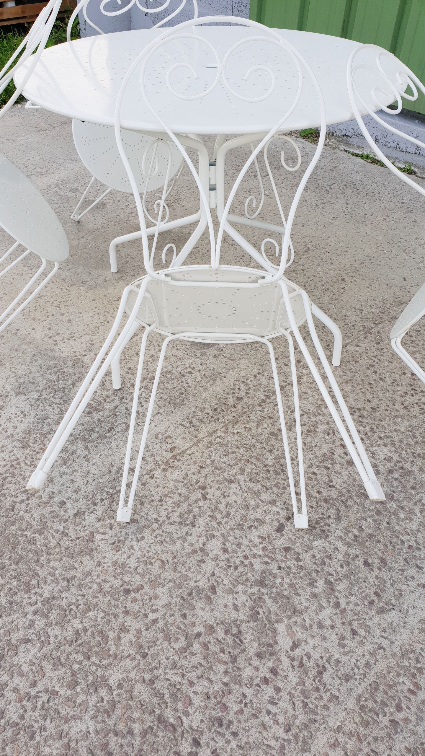 Wrought iron garden furniture