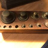 Old cast iron scale with weight