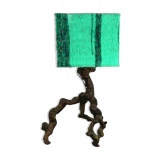 Large wooden lamp of vine stump