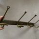 Antique brass wall coat rack