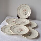 Assiettes à dessert modèle Saverne de St Amand. Années 50-60