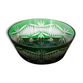 Green crystal bowl, Poland, 1960s