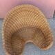 1970s rattan lotus meditation chair