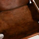 Hungarian calf leather lounge chair