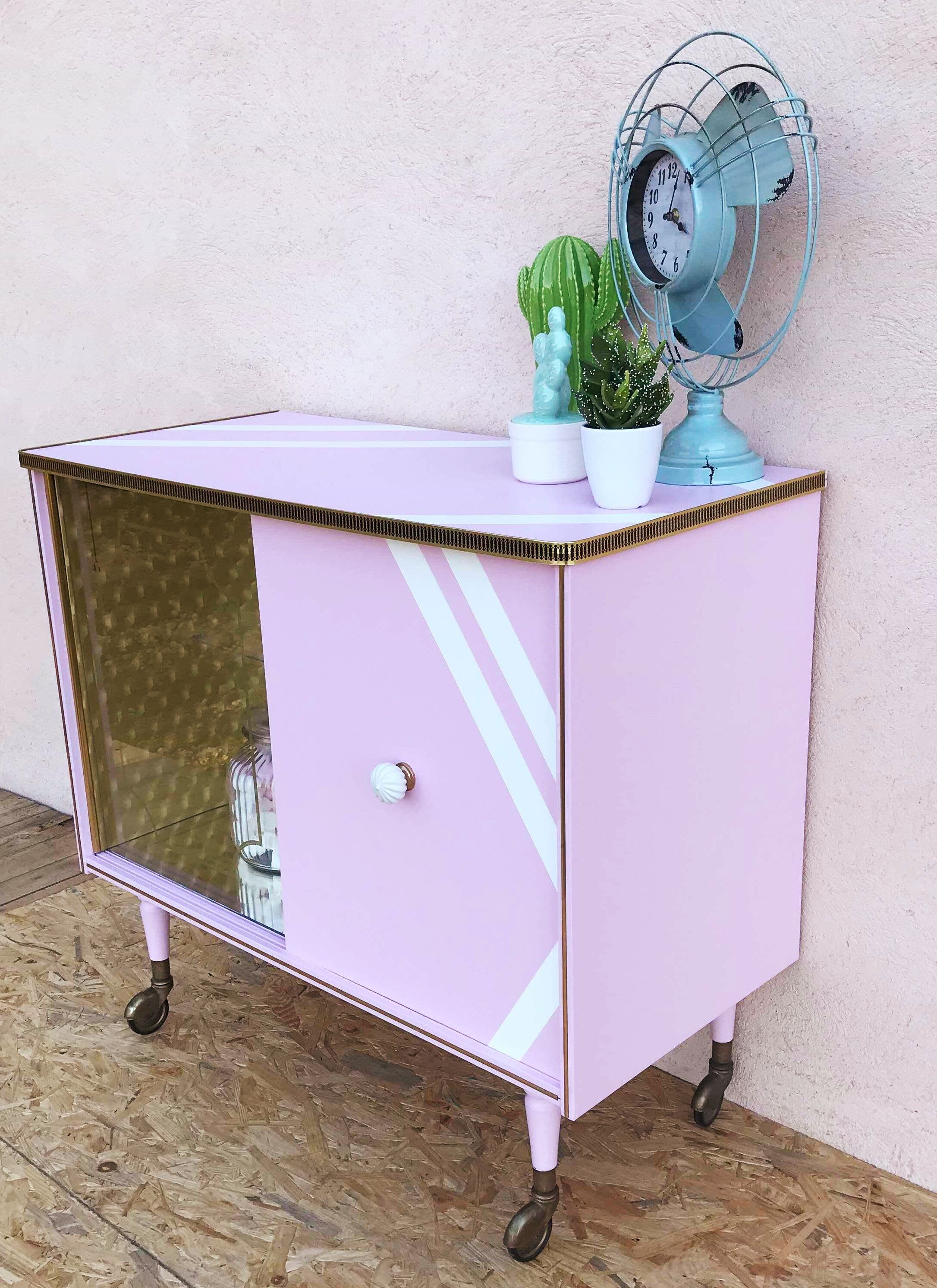 Bar cabinet, revamped, vintage 50s-60s