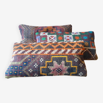 Set of kilim cushion covers