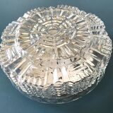 Round cast glass ceiling light