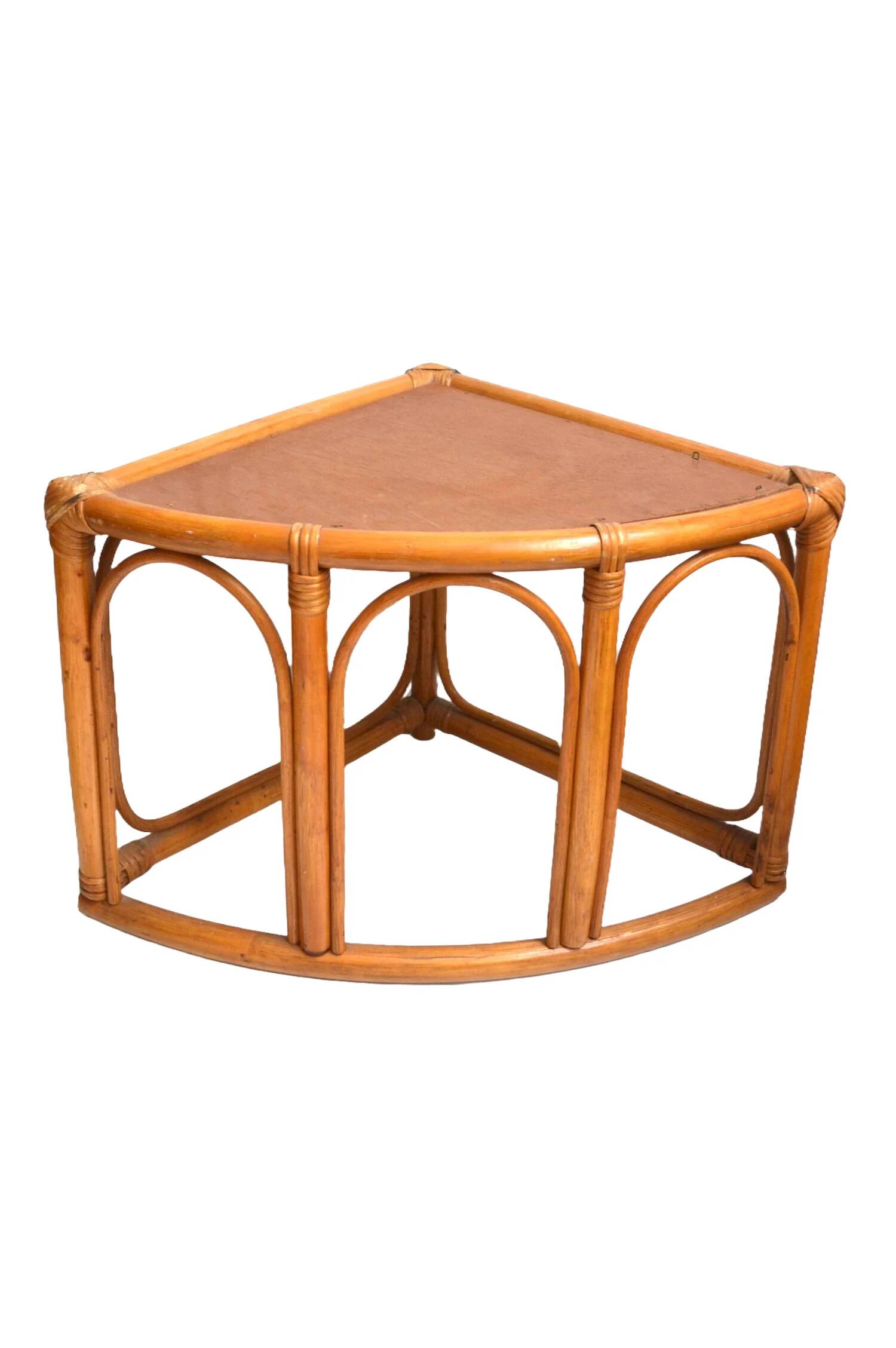 Rattan corner cabinet