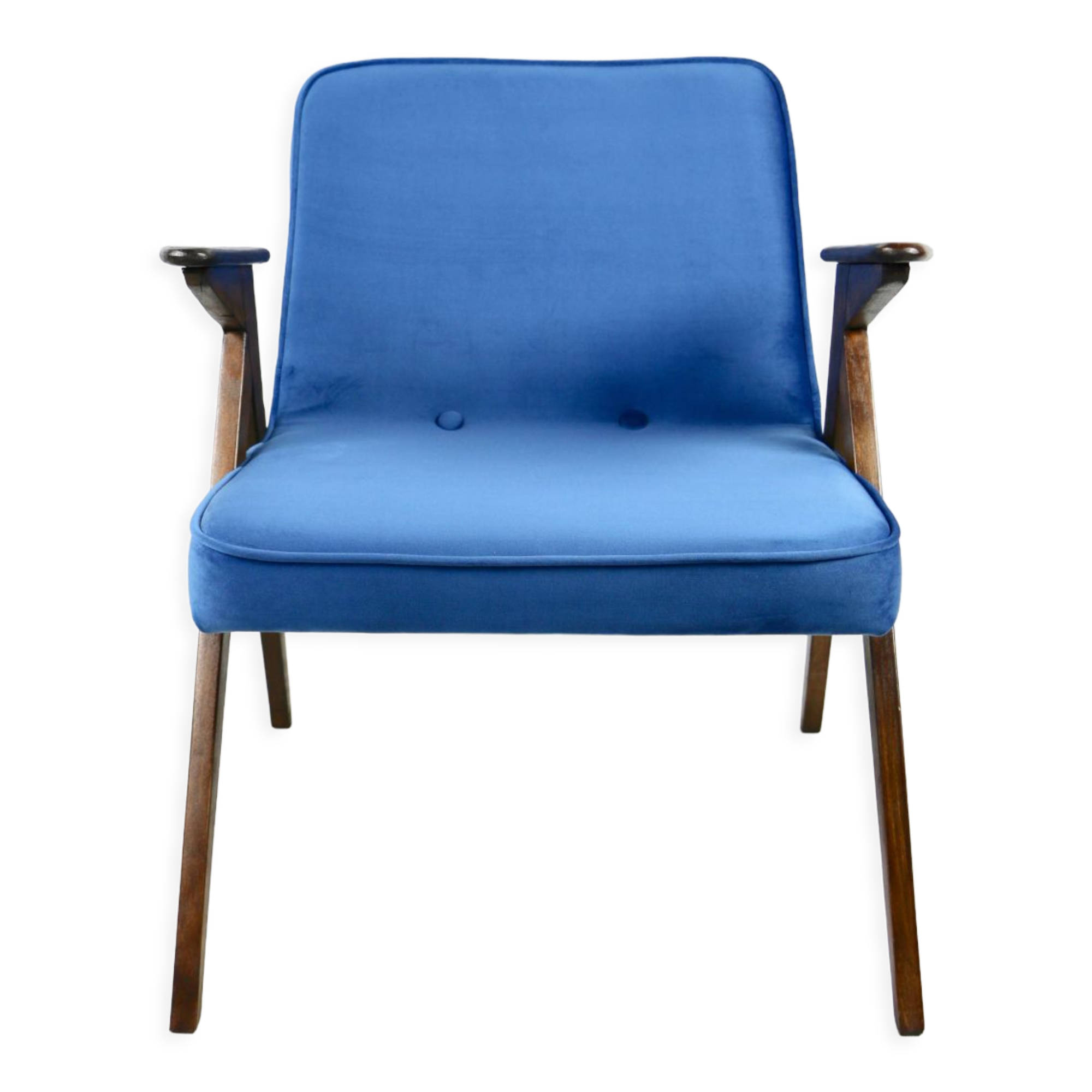 Blue Ocean Bunny Armchair by Józef Chierowski 1970s