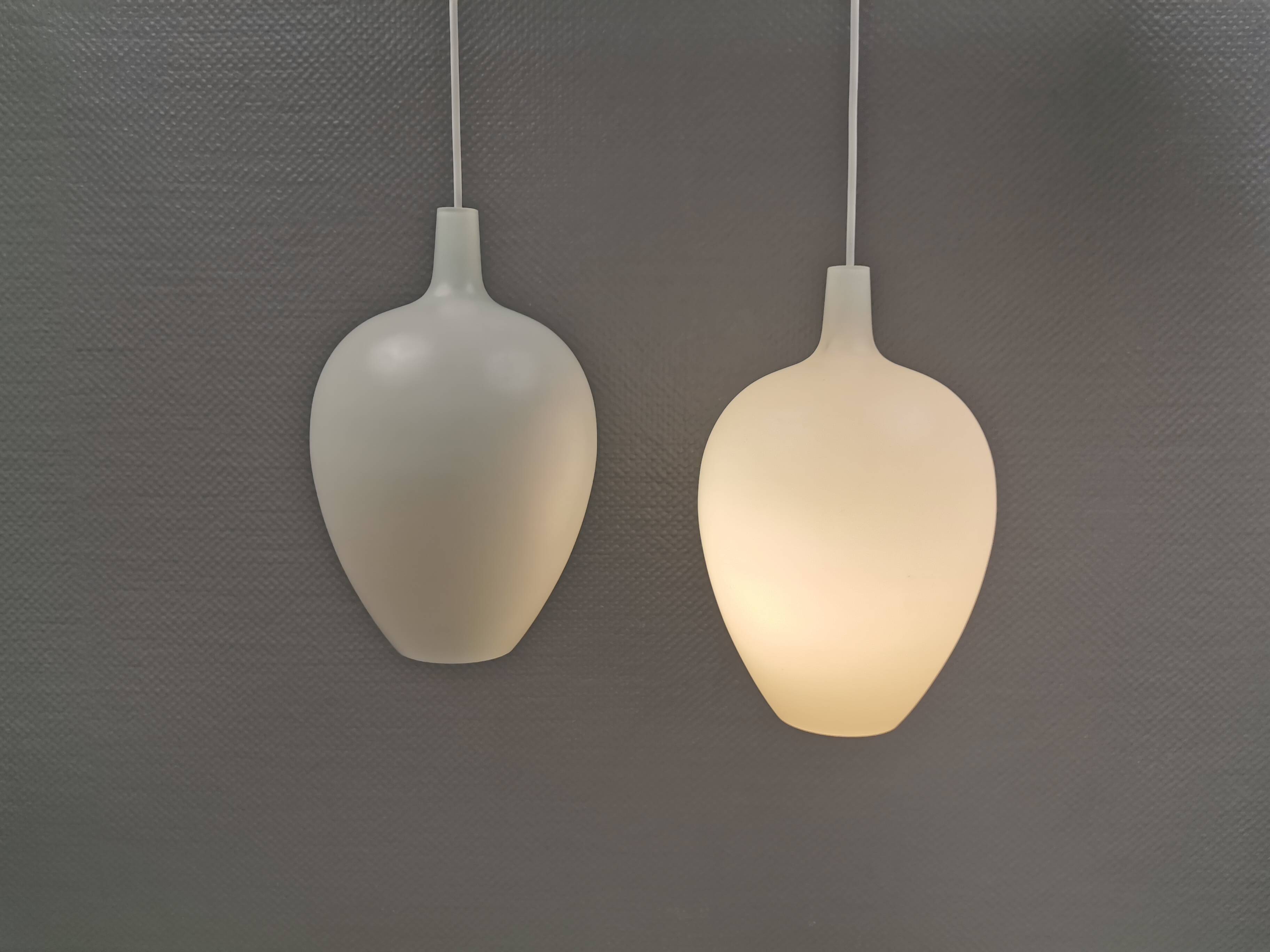 Two rare Pompei pendant lamps by Jo Hammerborg for Fog & Mørup Denmark 1963