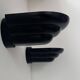 Paire d'applique vintage, ABS noir mat, Italie 1970.