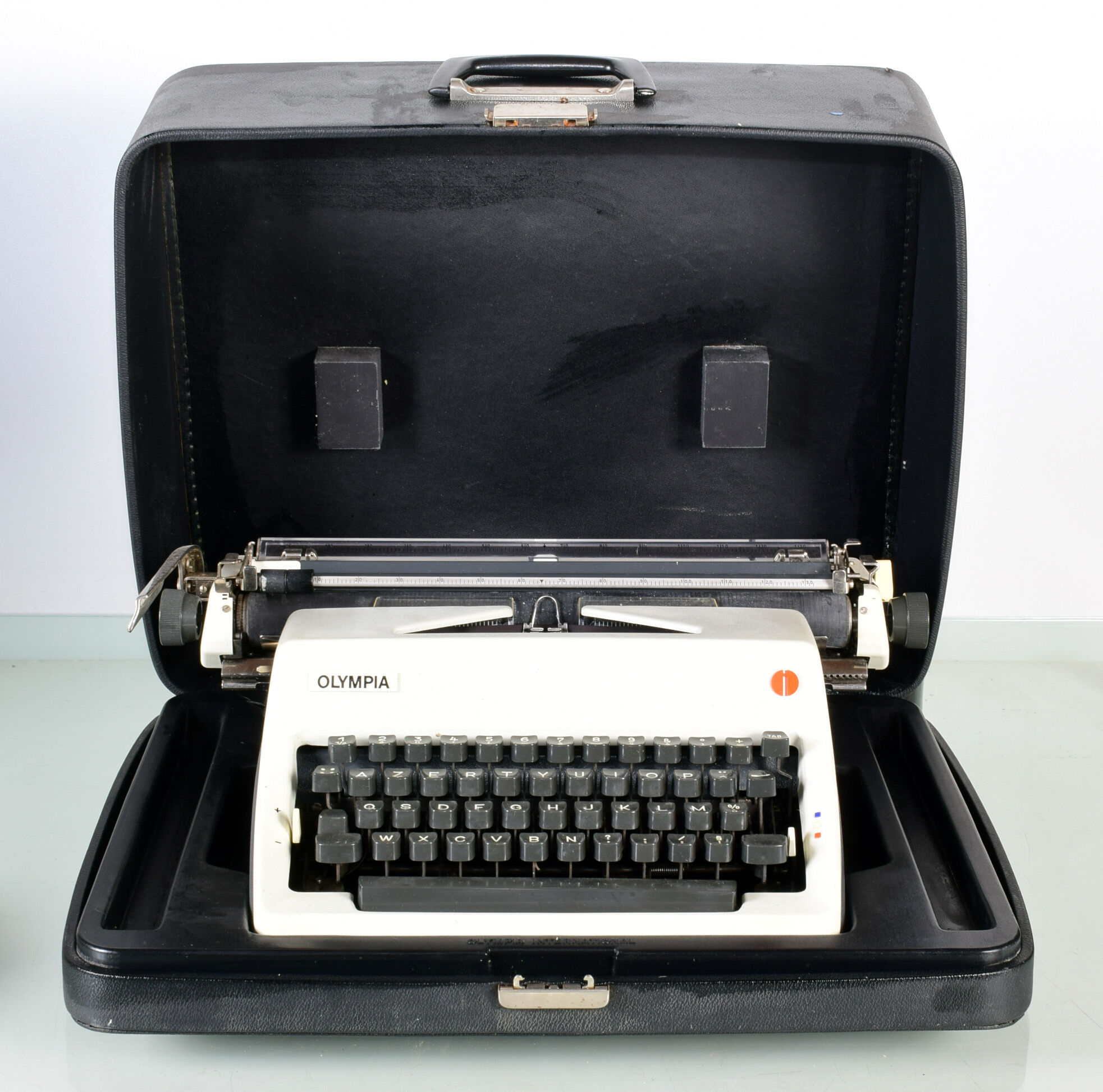 Olympia typewriter with suitcase