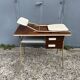 Small vintage desk with formica drawers and 70s chair