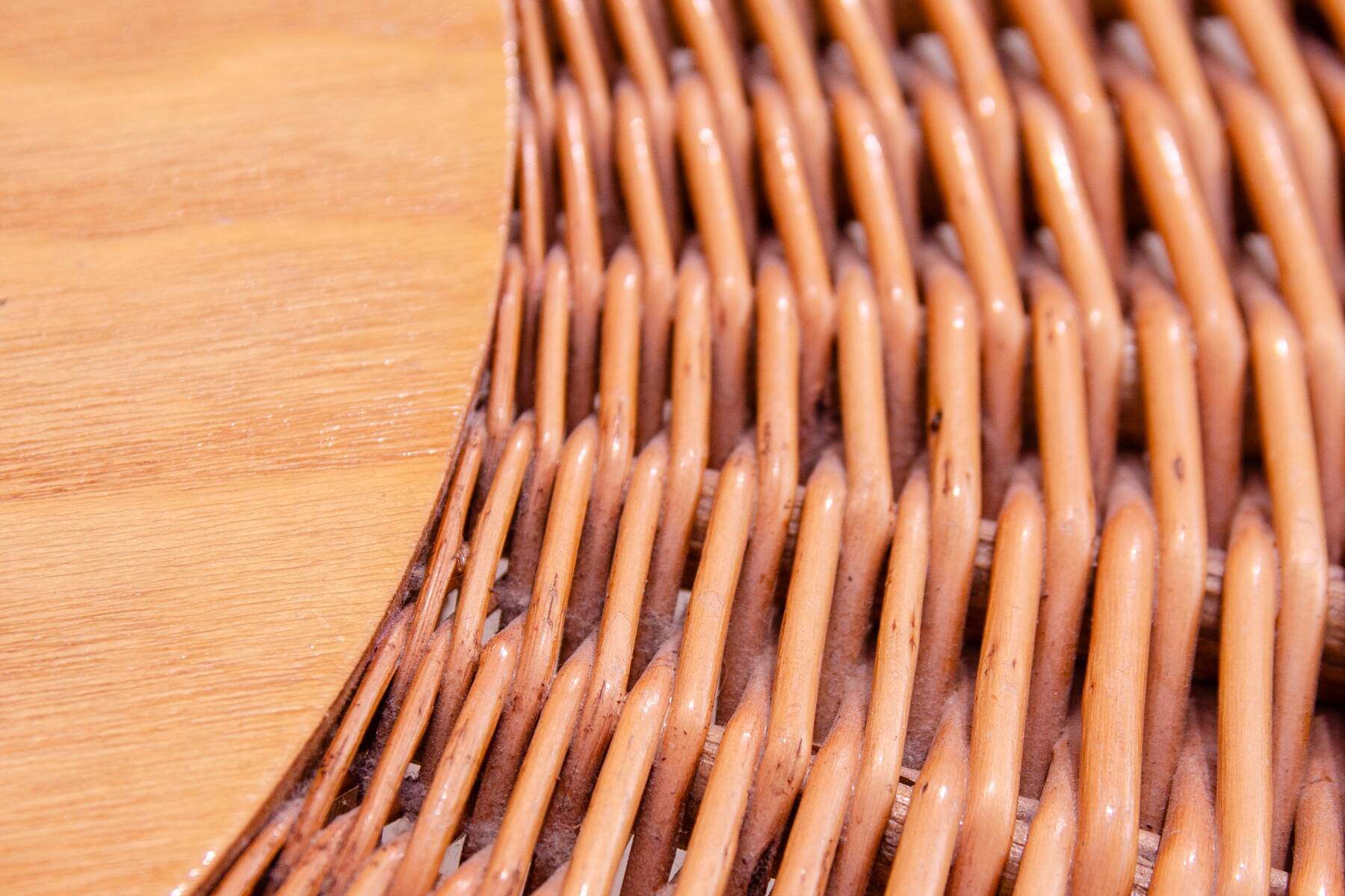 Mid century rattan coffe table by Jan Kalous for ÚLUV, 1960´s, Czechoslovakia