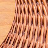 Mid century rattan coffe table by Jan Kalous for ÚLUV, 1960´s, Czechoslovakia