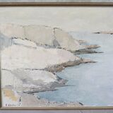 Peinture impressionniste suédoise, Erik Ström, huile sur toile, encadrée, 1962.