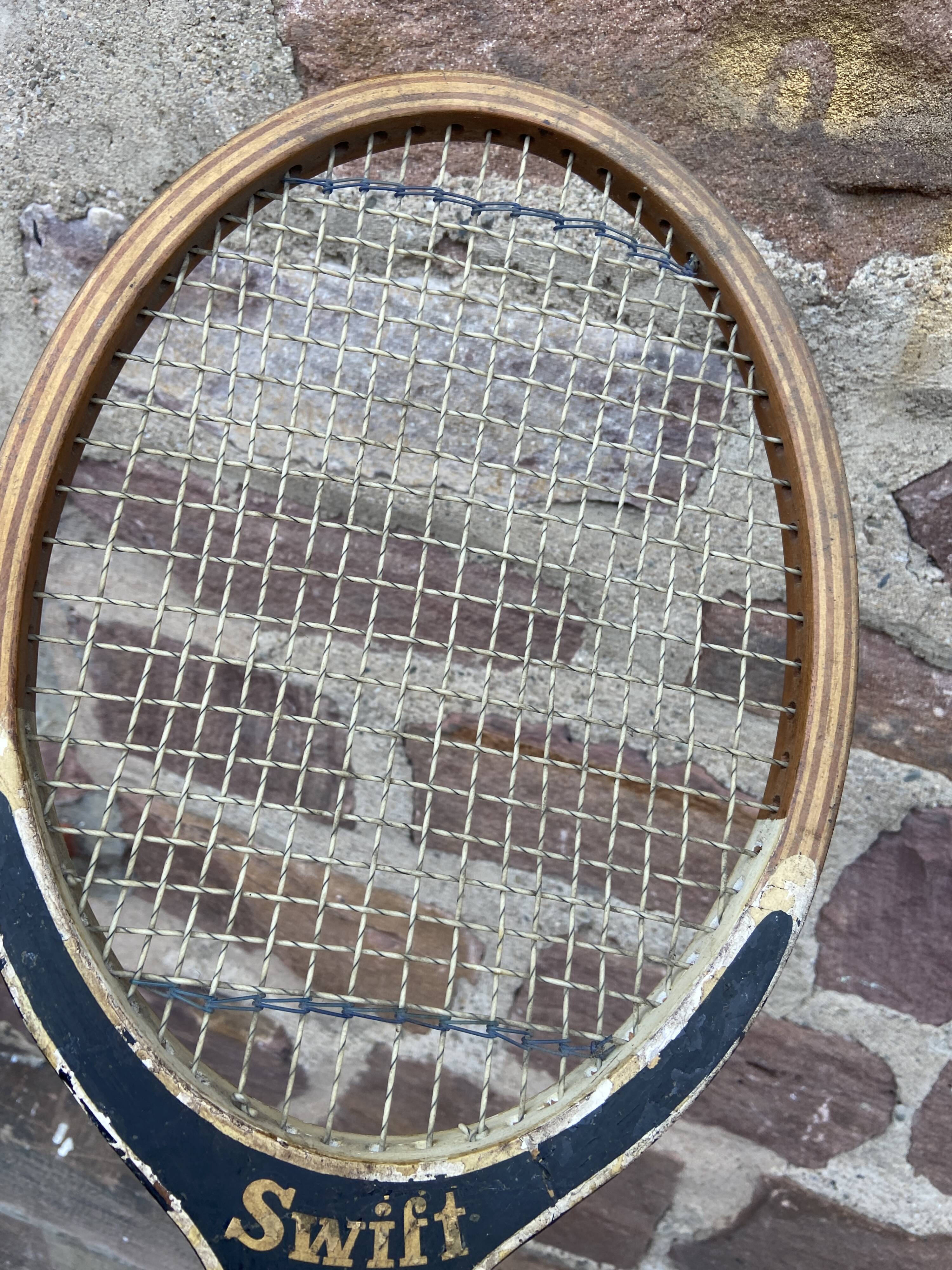 vintage 50s Swift tennis racket