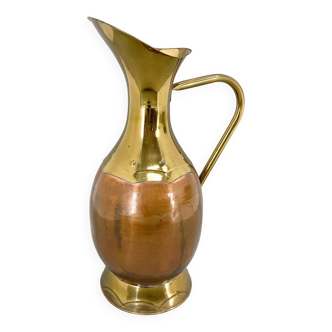 1940's Floor Brass & Copper Water Jug, Belgium