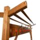 Vintage XL double-sided coat rack with 20 hanging points