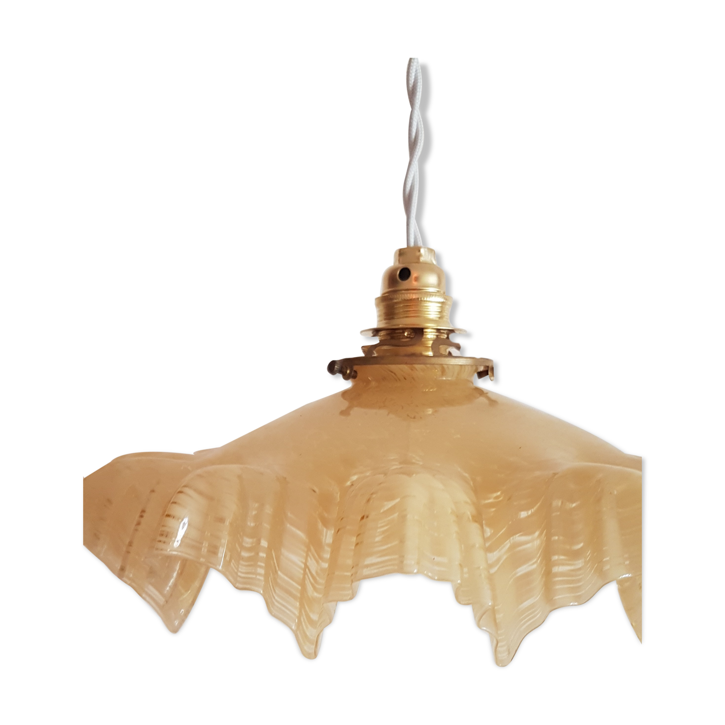 Yellow Clichy glass suspension