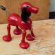 Old dog toy red wood retro
