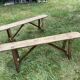 Paire de banc de ferme en bois