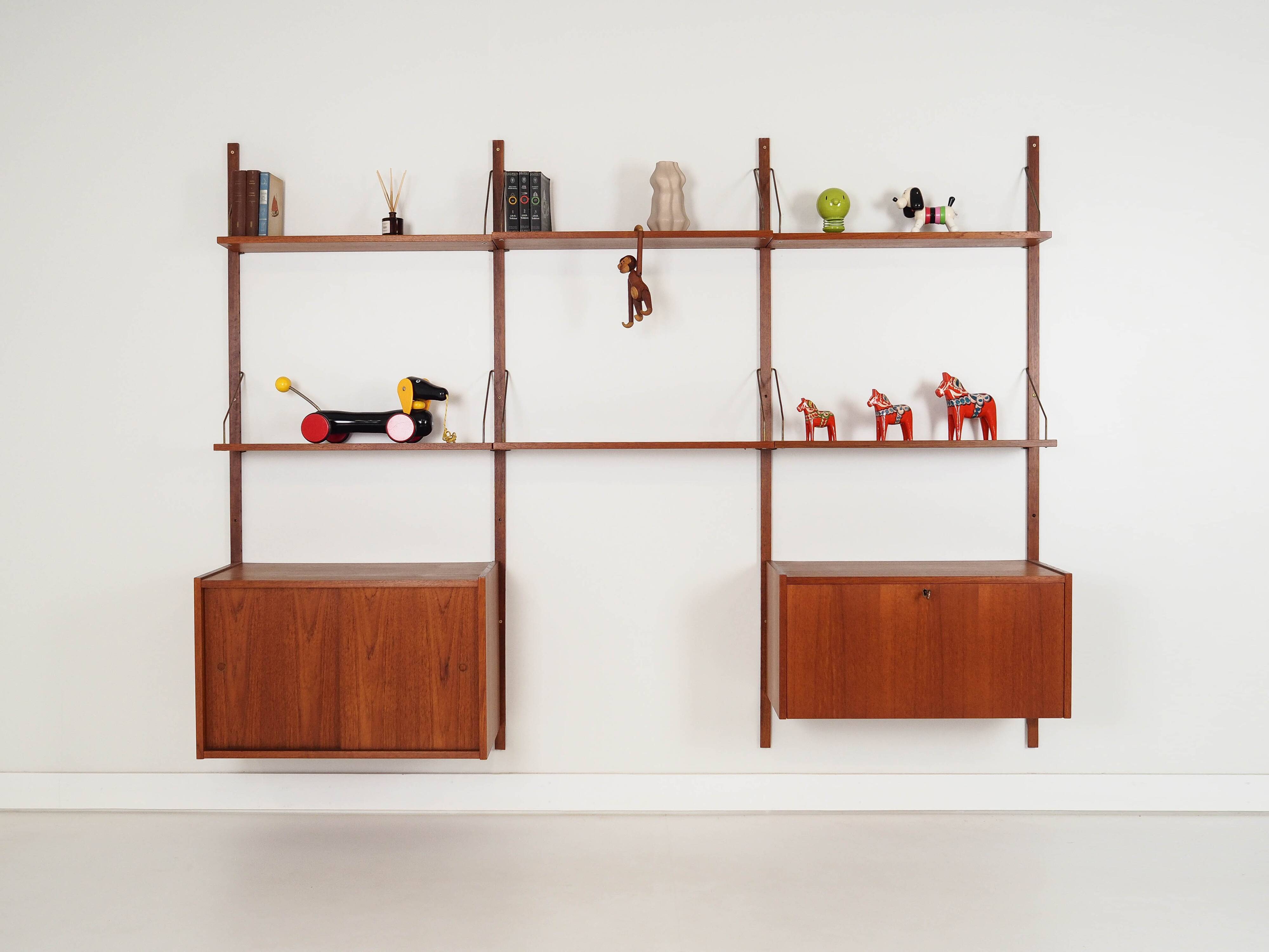 Teak shelving unit, Danish design, 1960s, production: Denmark