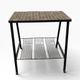 Vintage metal side table/plant table with ceramic accent