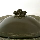 Five-Piece Black Earthenware Serving Set by Antonia Campi, Italy