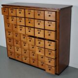 Dutch Beech Industrial Apothecary / Workshop Cabinet, circa 1950s