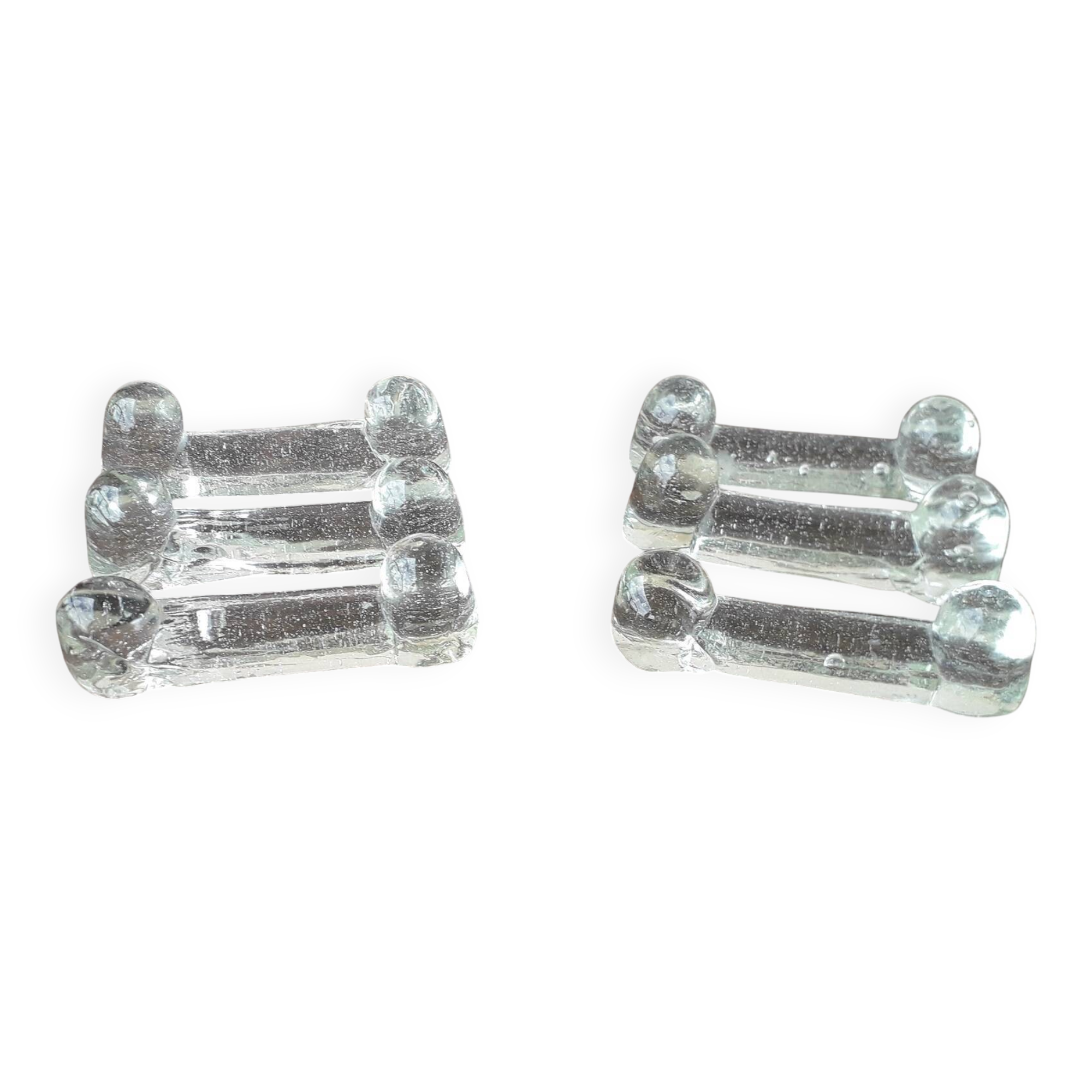 6 bubble glass knife rests