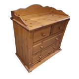 Solid pine chest of drawers