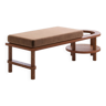 Scandinavian wooden brown bench