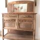 Vintage solid wood sideboard / serving trolley, Art Deco style