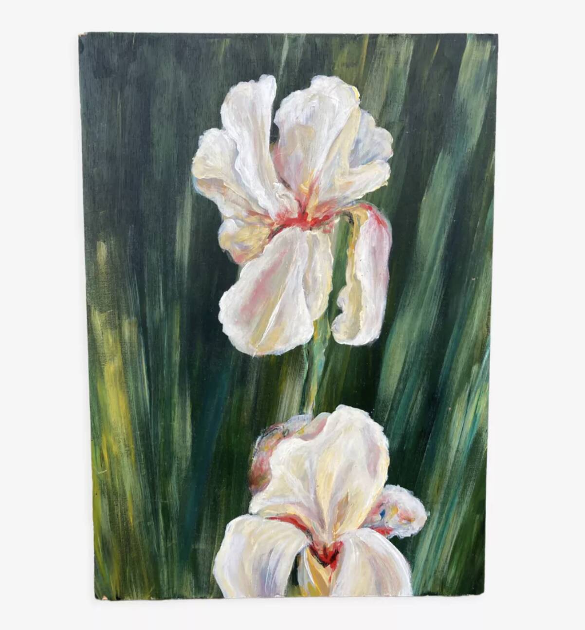 Floral painting on panel
