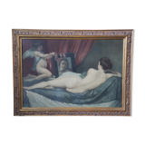 Cadre en bois doré vitré 61x83