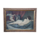 Golden wooden frame with glass 61x83