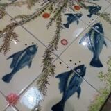 Ceramic coffee table with fish patterns