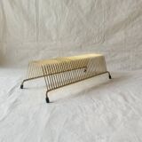 Vintage record holder in golden brass - for 40 vinyls