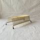 Vintage record holder in golden brass - for 40 vinyls